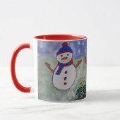 Drei Weihnachtssnowmen-Tasse Tasse (Links)