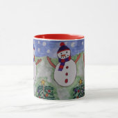 Drei Weihnachtssnowmen-Tasse Tasse (Zentrum)