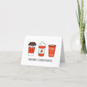 Drei Weihnachtszeitung Kaffeekuchen mit Toppen Dankeskarte