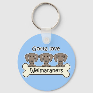 Drei Weimaraner Schlüsselanhänger