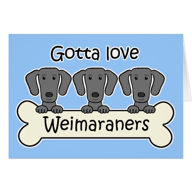 Drei Weimaraners (Vorderseite (Horizontal))