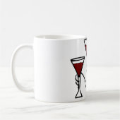 Drei Wein-Gläser im HandCartoon Kaffeetasse (Links)