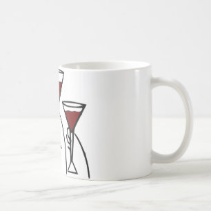 Drei Wein-Gläser im HandCartoon Kaffeetasse