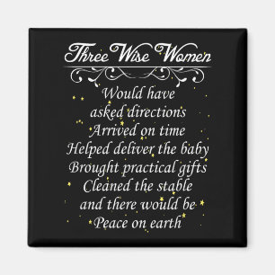 Drei Weise Frauen Lustige Weise Männer Weihnachten Magnet