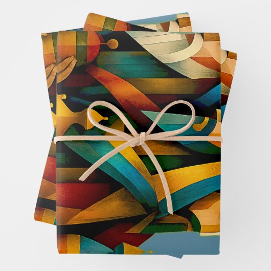 Drei Weise Männer Abstrakte Geburtskunst Geschenkpapier Set (Beispiel)
