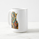 Drei Weise Männer Abstrakte Geburtskunst  Kaffeetasse (Vorderseite Links)