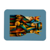 Drei Weise Männer Abstrakte Geburtskunst Magnet (Horizontal)