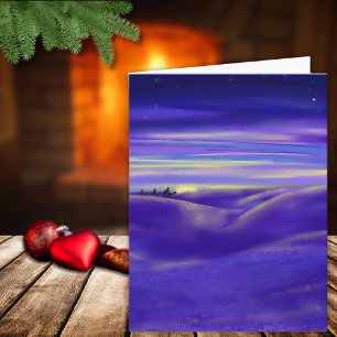 Drei Weise Männer Aquarell Feiertagskarte