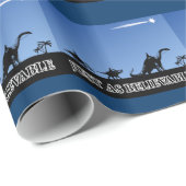 Drei weise Männer auf Dinosauriern Geschenkpapier (Rolleneckpunkt)