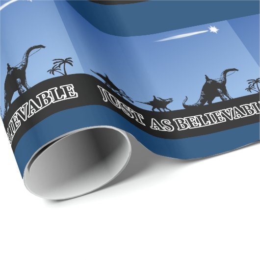 Drei weise Männer auf Dinosauriern Geschenkpapier (Rolleneckpunkt)