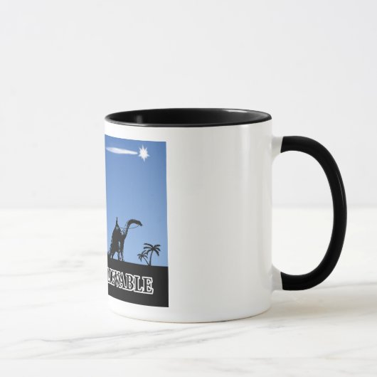 Drei weise Männer auf Dinosauriern Tasse (Rechts)