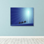 DREI WEISE MÄNNER GEHEN ZUM STERN VON BETHLEHEM LEINWANDDRUCK (Insitu (Holzboden))