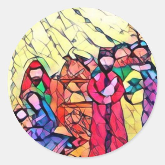 Drei weise Männer in Gefahr Runder Aufkleber (Vorderseite)