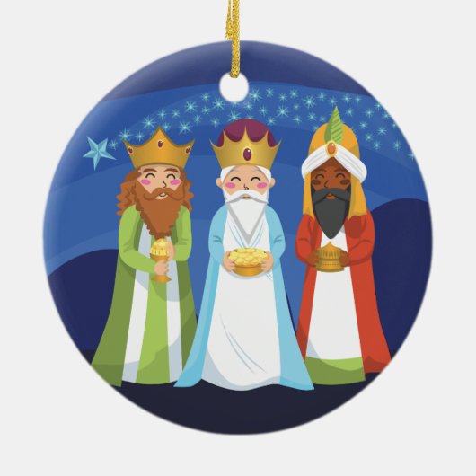 Drei weise Männer Keramik Ornament (Hinten)