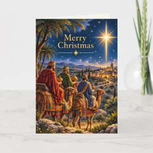 Drei Weise Männer Leitstern Bethlehem Weihnachten Karte