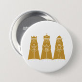 Drei Weise Männer Moderne Weihnachtskönige Button (Vorne & Hinten)