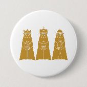 Drei Weise Männer Moderne Weihnachtskönige Button (Vorderseite)