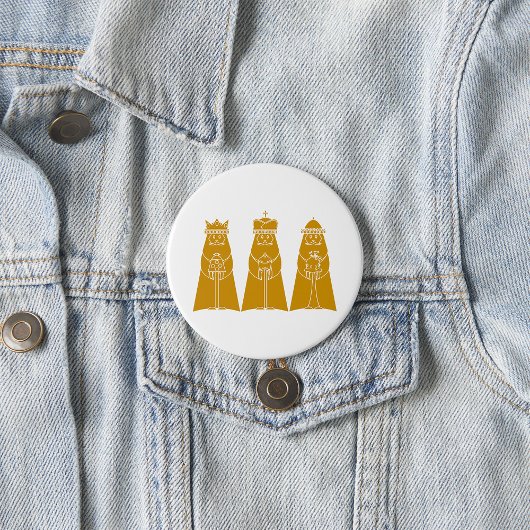 Drei Weise Männer Moderne Weihnachtskönige Button