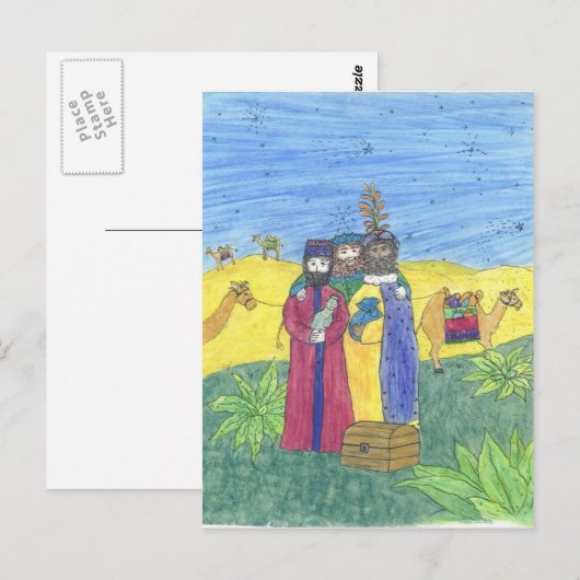 Drei weise Männer Postkarte (Vorne/Hinten)