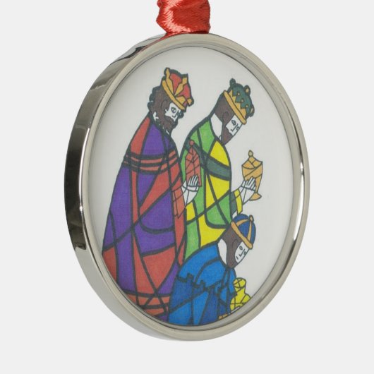 Drei weise Männer Silbernes Ornament (Rechts)