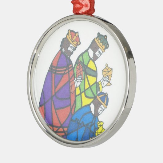 Drei weise Männer Silbernes Ornament (Links)