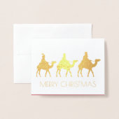 Drei Weise Männer Weihnachts-Karten mit Folie Folienkarte (Vorderseite mit Umschlag)
