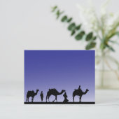 Drei Weisen auf ihrer Reise mit ihren Kamelen Postkarte (Stehend Vorderseite)
