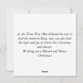 Drei Weisen - flache Weihnachtskarte Feiertagskarte (Rückseite)