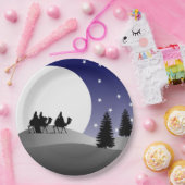 Drei Weisen Grafische Weihnachten Pappteller (Party)