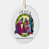 Drei Weisen mit Geschenken Keramik Ornament (Rechts)