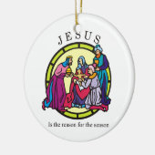 Drei Weisen mit Geschenken Keramik Ornament (Links)