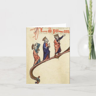 Drei Weisen nach dem Weihnachtsstar Feiertagskarte