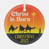 Drei Weisen Star von Bethlehem Weihnachten Ornament Aus Glas (Vorderseite)