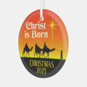 Drei Weisen Star von Bethlehem Weihnachten Ornament Aus Glas (Vorderseite links)