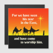 Drei Weisen Star von Bethlehem Weihnachtsakzent Magnetkarte (Vorne/Hinten)