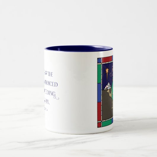 Drei Weisen verkleidete Gläser Weihnachten Zweifarbige Tasse (Mittel)