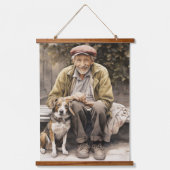 Drei Weisen Wandteppich Mit Holzrahmen (Vorderseite 2)