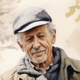 Drei Weisen Wandteppich Mit Holzrahmen