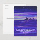 Drei Weisen Watercolor Biokonzept Feiertagspostkarte (Vorne/Hinten)