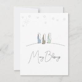 Drei Weisen Weihnachten, flach Karte