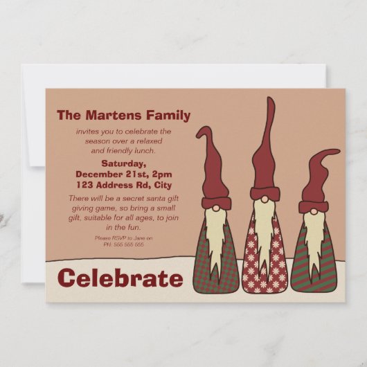 Drei Weisen, Weihnachten, Party Einladung (Vorderseite)