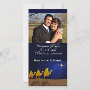 Drei Weisen Weihnachten Personalisierte Fotokarte