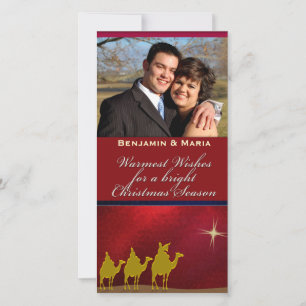 Drei Weisen Weihnachten Personalisierte Fotokarte