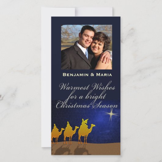 Drei Weisen Weihnachten Personalisierte Fotokarte (Vorderseite)