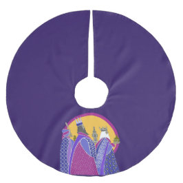 Drei Weisen Weihnachtsfeiertag Polyester Weihnachtsbaumdecke