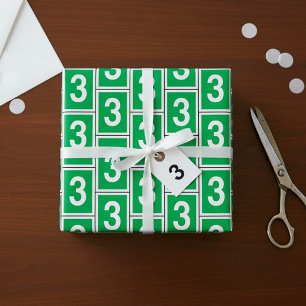 Drei-Weiß- und Grün-Verpackungspapier Geschenkpapier