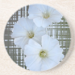 drei weiße Blume Getränkeuntersetzer