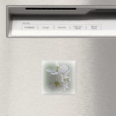 drei weiße Blume Magnet (In Situ (Geschirrspüler))