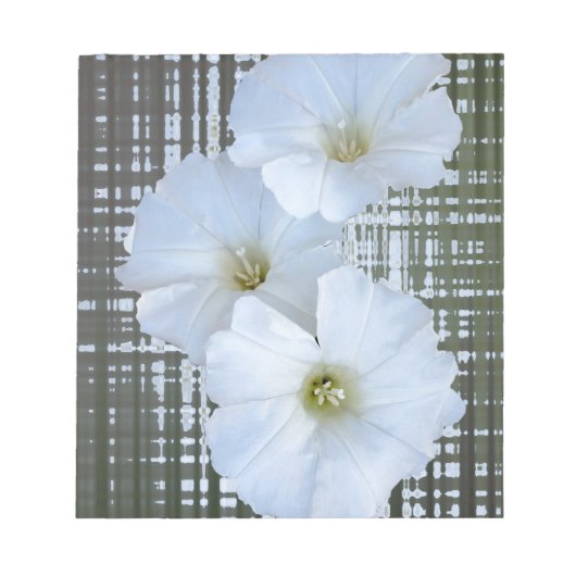drei weiße Blume Notizblock (Vorderseite)