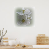 drei weiße Blume Poster (Küche)